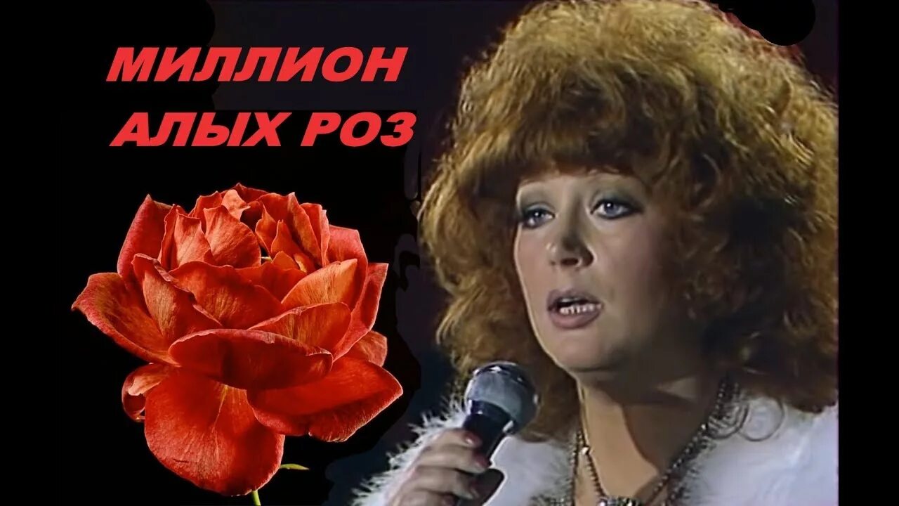 Рингтон миллион алых. Пугачева 1982 миллион алых роз.