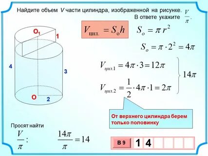 Как найти формулу цилиндра