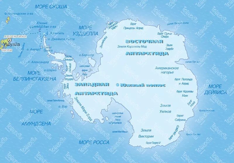 Море Беллинсгаузена на карте Антарктиды. Остров Петра 1 на карте Антарктиды. Море Беллинсгаузена — ; море Амундсена —. Заливы и проливы Антарктиды на карте. Океаны антарктиды на контурной