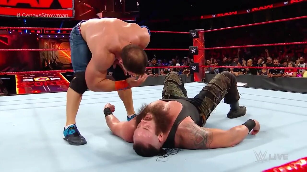 Браун Строуман и Джон сина. Cena vs Strowman. Джон сина и пол Хейман. Реслинг на русском.