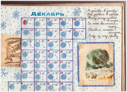 Образец календаря погоды 5 класс