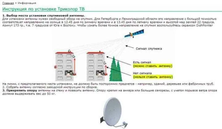 Настройка сигнала триколор. Схема крепления спутниковой тарелки Триколор - ТВ.. Регулировка Триколор антенны ТВ самостоятельно. Редактировать антенну Триколор в настройках самостоятельно. Параметры крепления антенны Триколор.