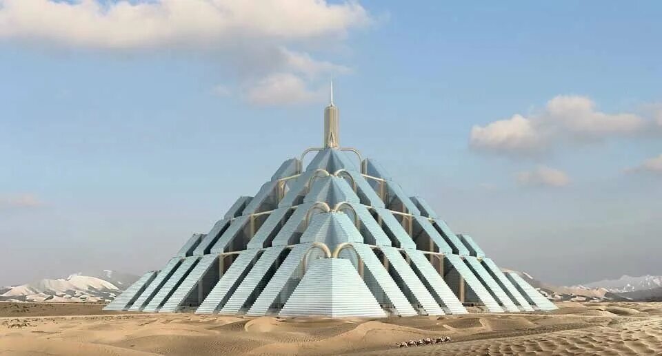 И других подобных объектов. Ziggurat Pyramid Дубай. Пирамида зиккурат в Дубае. Зиккурат в архитектуре. Египетская архитектура зиккурат.