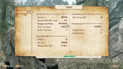 Skyrim se menu