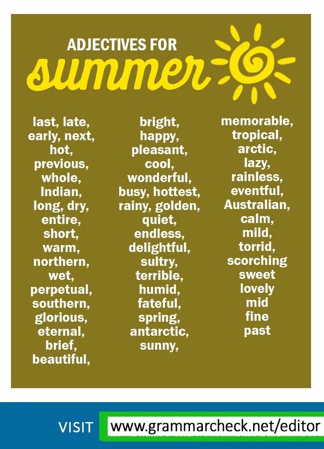 Holiday adjectives. Summer adjectives. Adjectives to describe Holidays. Adjectives to describe Summer. Vocabulary 2 adjectives