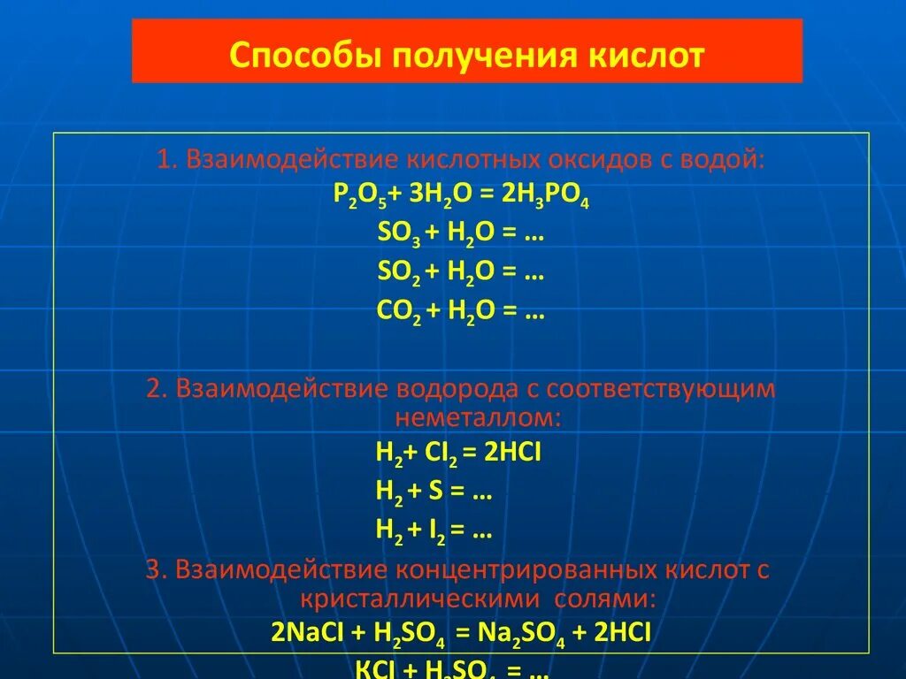 Оксид кислоты получение кислот. Основные способы получения кислот. способы получения кислот схема 8 класс. способы получения кислот схема 10. получение кислот химия 8 класс.