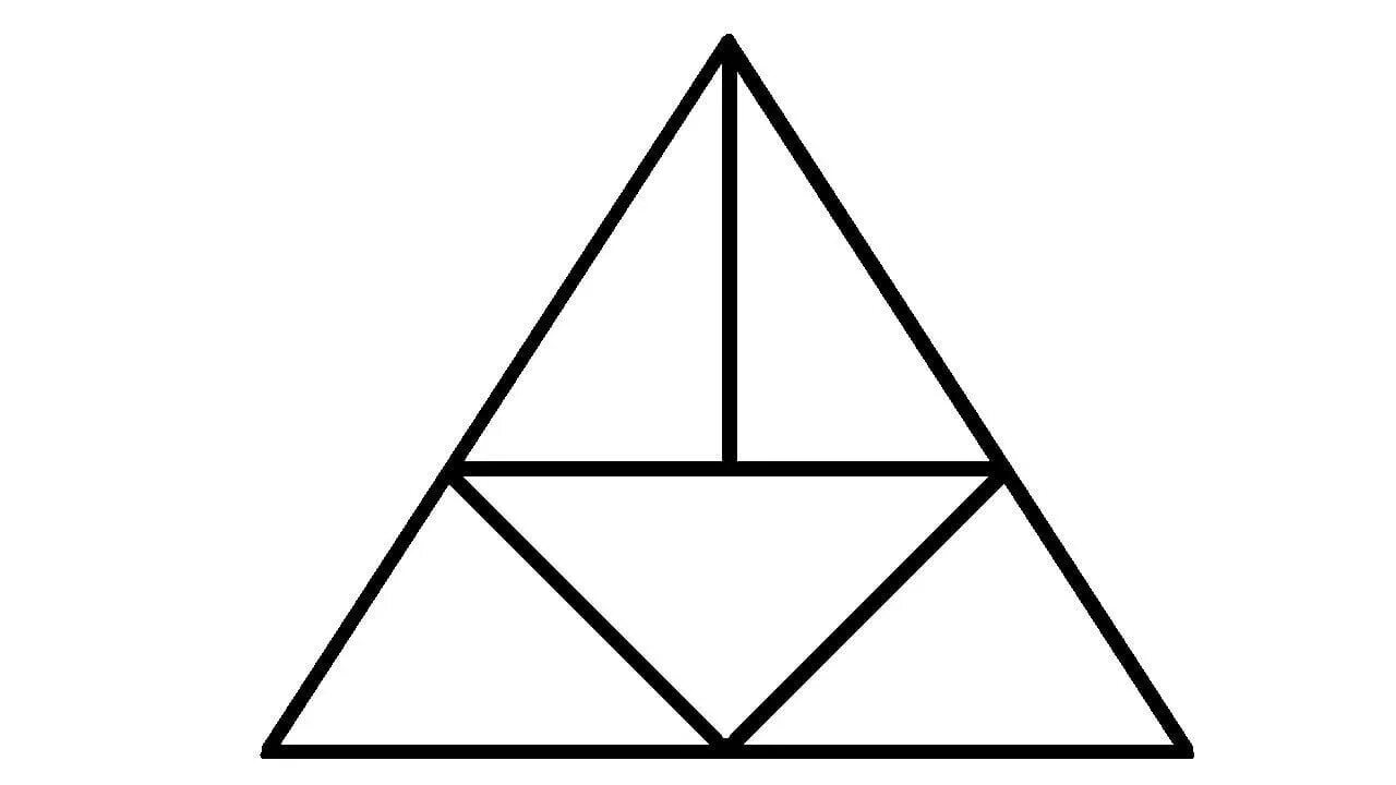 Внимание наподобие фигур. Сколько треугольников на картинке. Головоломки с треугольниками с ответами. Посчитай сколько треугольников. Треугольники в треугольнике головоломка.