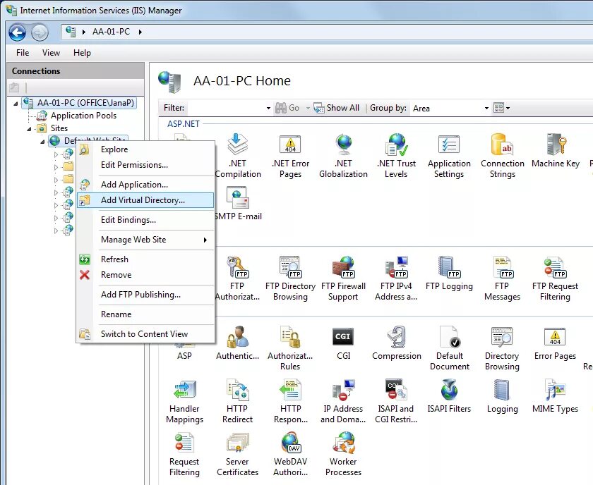 Виртуальная папка для документов. Создать виртуальную страну. Handler mappings. Iis сервер. Iis виртуальный каталог.