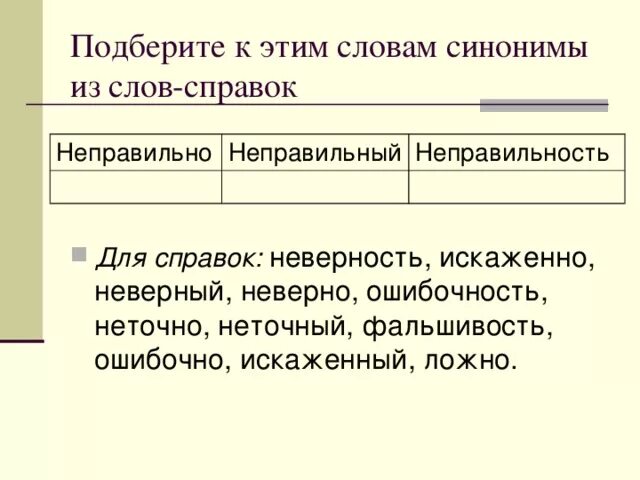 Неправильный синоним. Неправильно синоним. Неправильный синоним к этому слову. Синоним к слову неправильно.