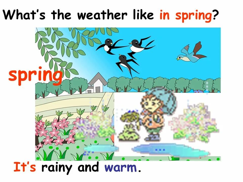 What is the weather like Spring. What the weather like in Spring. Spring is in the Air. At Spring или in Spring. What is the weather in russia