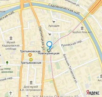 Метро новокузнецкая на карте