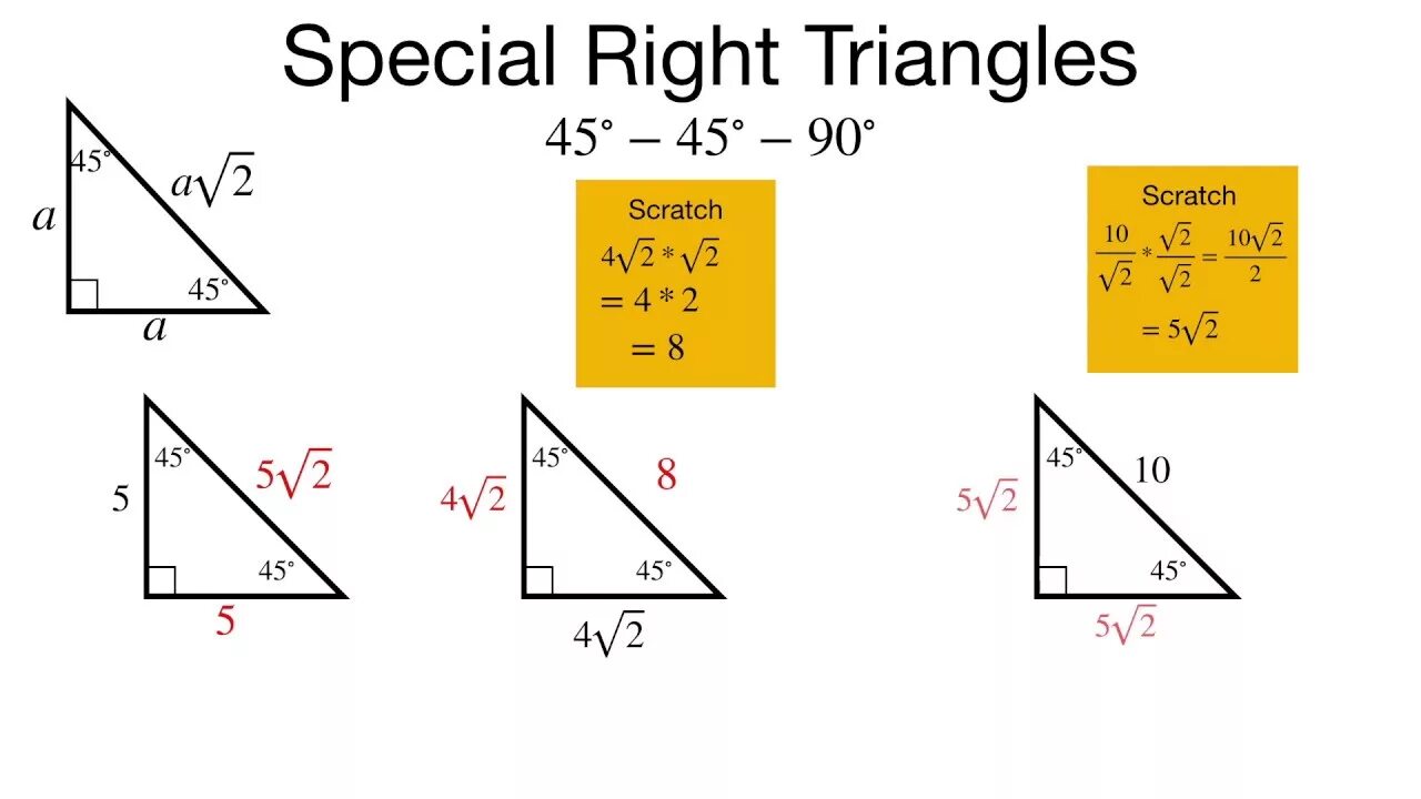 45 45 45 ответ. 45 45 90 Triangle. Special Triangles. Triangle area 45-45-90. Special right Triangles.