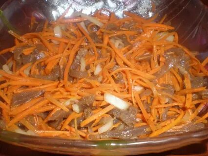 Салат морковка с мясом