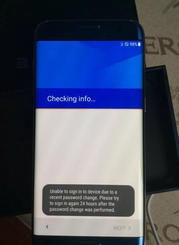 Unable to sign in to device. Unable to sign in to device due to a recent password change 24 hours Samsung. Change password. ZTE Blade v7 Lite unable to sign in to device due to a recent password change 24 hours.