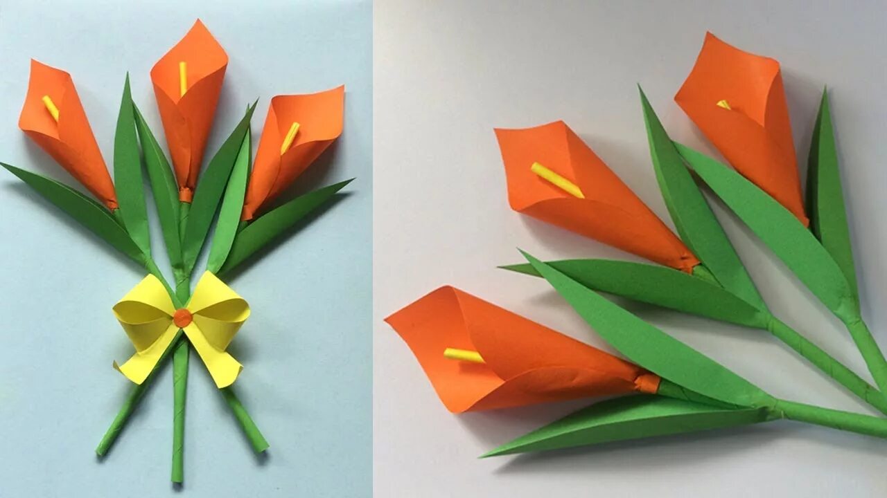 Объемные тюльпаны из бумаги. Поделка весенние цветы. Цветы в технике оригами для детей. Оригами весенние цветы. Нод подарок маме