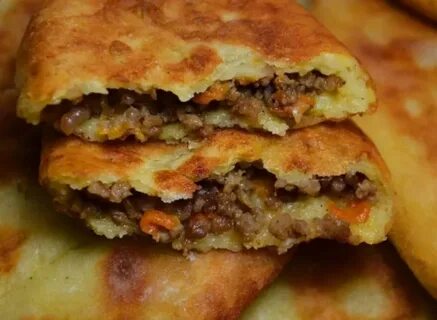 Тесто на пирожки с мясом на сковороде