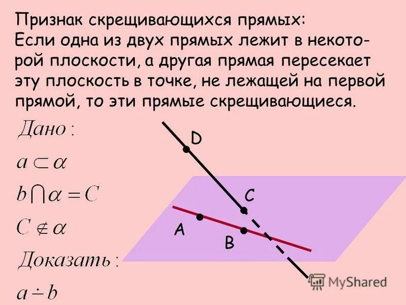 Называются скрещивающимися если