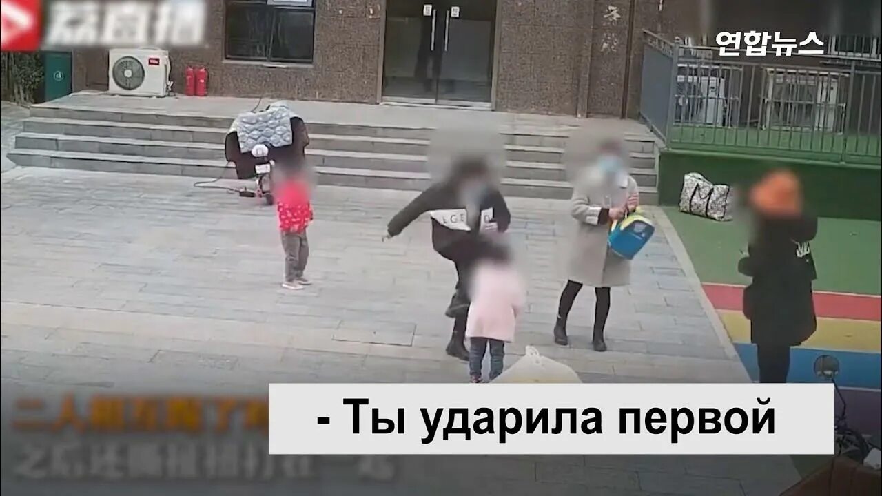 Ребенок ударил маму. Драка корейских детей с гусем видео.