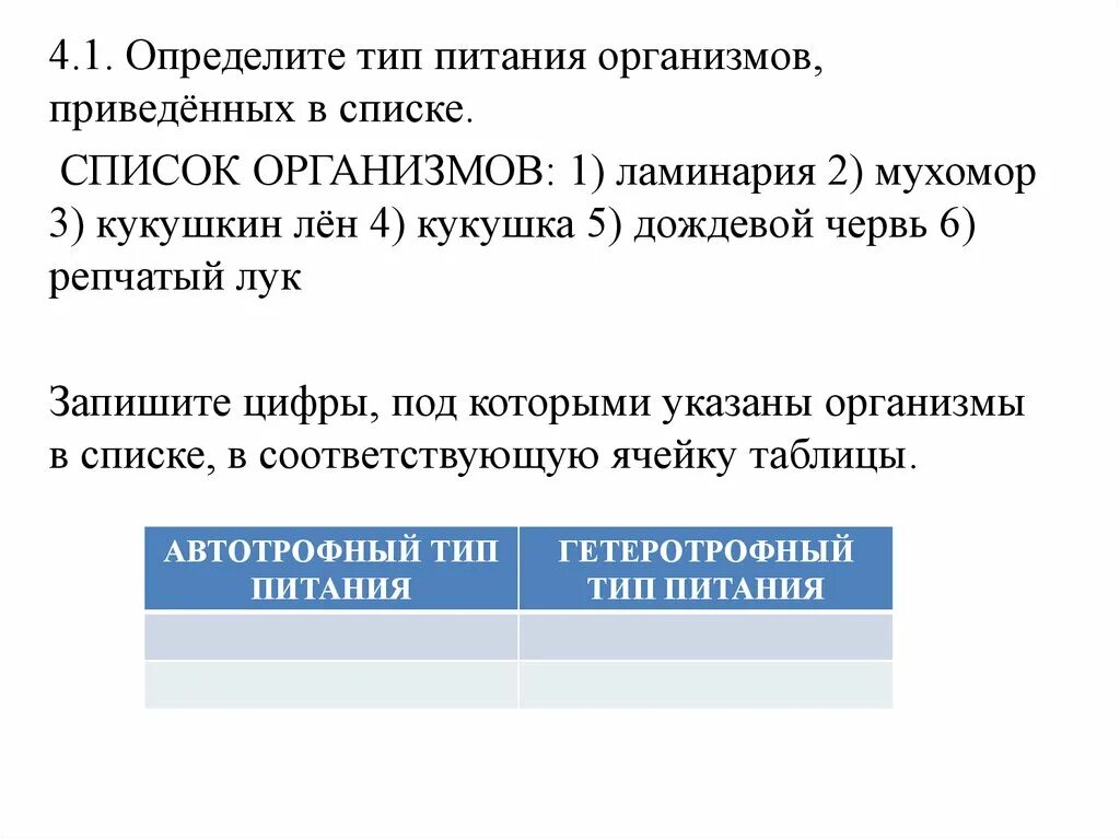 Определите происхождение заболеваний приведенных в списке запишите. Определите Тип питания организмов приведённых в перечне. Определите Тип питания организмов приведённых в списке. Тип питания организма ламинария. Определите Тип питания организмов приведённых в перечне запишите.