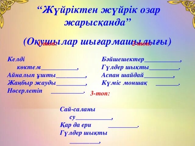 Презентация жасау 3 сынып