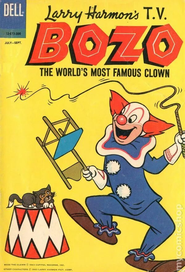 Комиксы клоуны. Clown 1963. Bozo. Книга клоун.