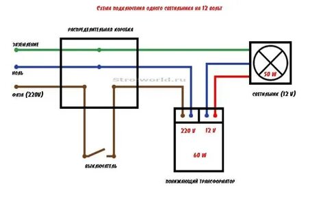 Подключение ламп 220в
