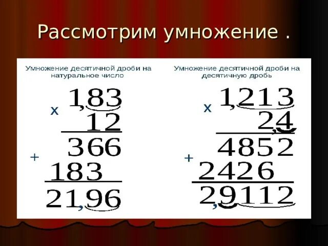 Конспект урока умножение десятичных дробей. Математика 6 класс умножение десятичных дробей. Как умножать и делить десятичные дроби 5 класс в столбик. Умножение десятичных дробей в столбик 6 класс. Как решать умножение десятичных дробей в столбик.