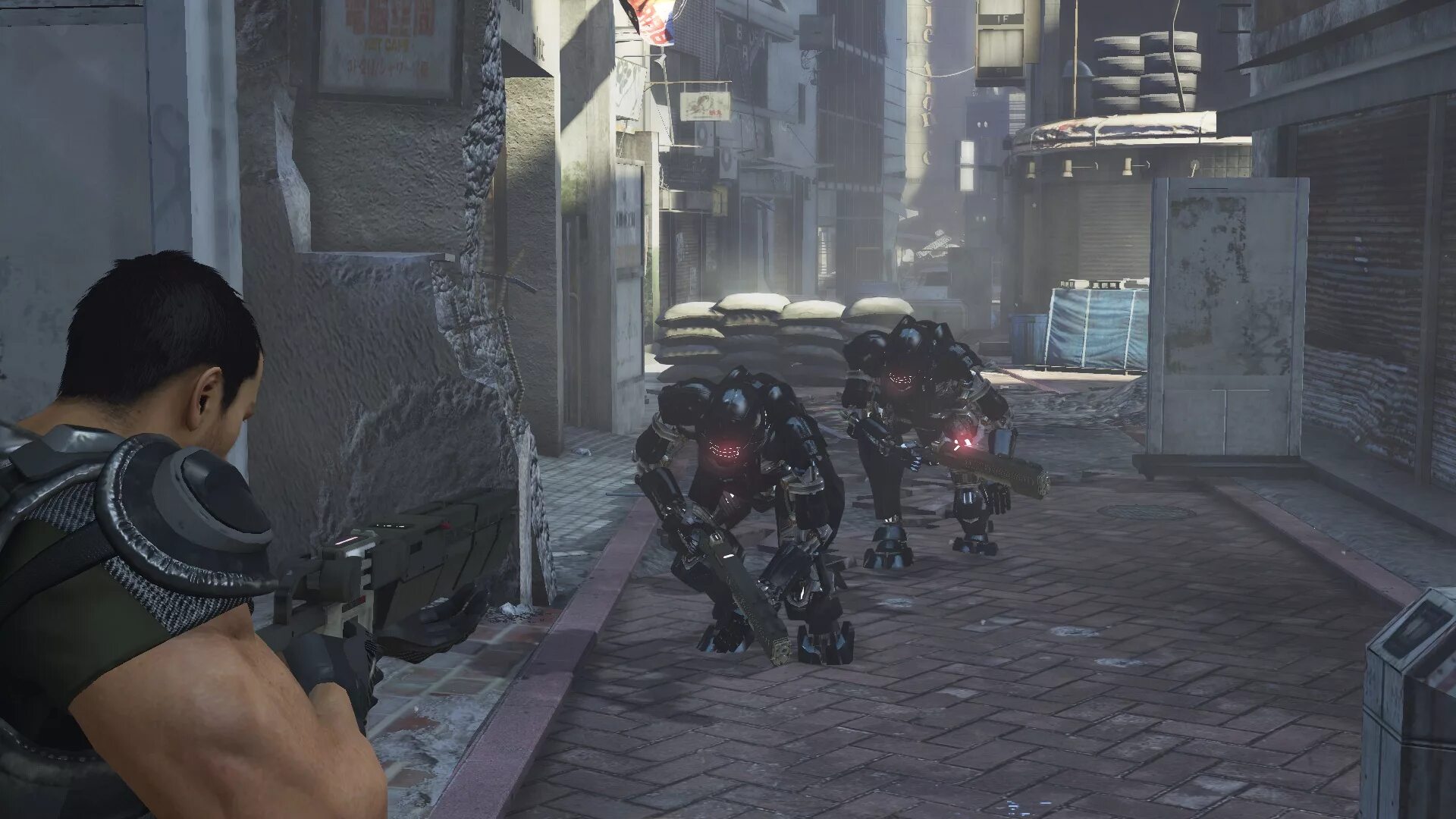Third person shooter. Игра бинари домейн. Binary domain 2012 PC. Бинари домейн 3. Binary domain обложка.