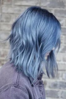 Серо синий цвет волос (76 фото) .