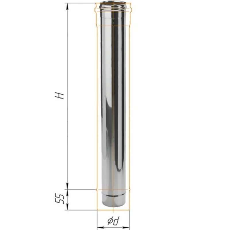 Дымоход из нержавейки диаметр. Дымоход Феррум 120мм, l=0.5м. Дымоход 1.5 м Ferrum (430/0,5 мм) ф80. Гильза нержавеющая Феррум 0.5мм ф 115 мм. Дымоход (430|0,8 мм) l=0,5м ф110.