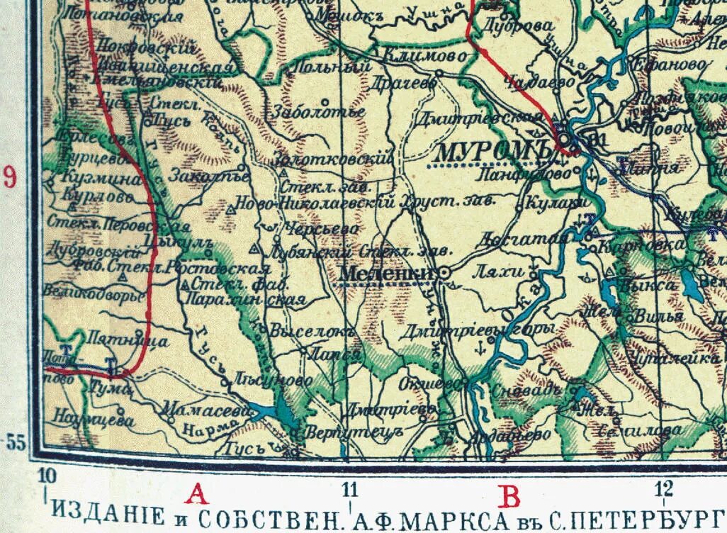 Судогодский уезд. Старинная карта меленковского района. старинная карта меленковского уезда владимирской губернии. карта меленковского уезда 19 века. старая карта меленковского района.