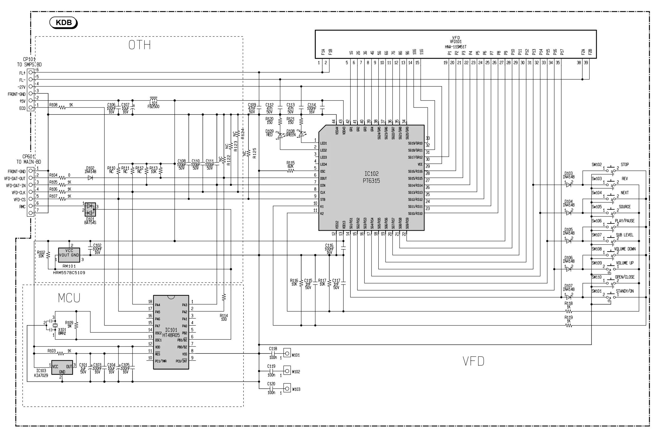 Main scheme. Pt6315 схема включения. Thomson dpl933vd схема. Sta515 схема включения. Pt6315 VFD схема включения.