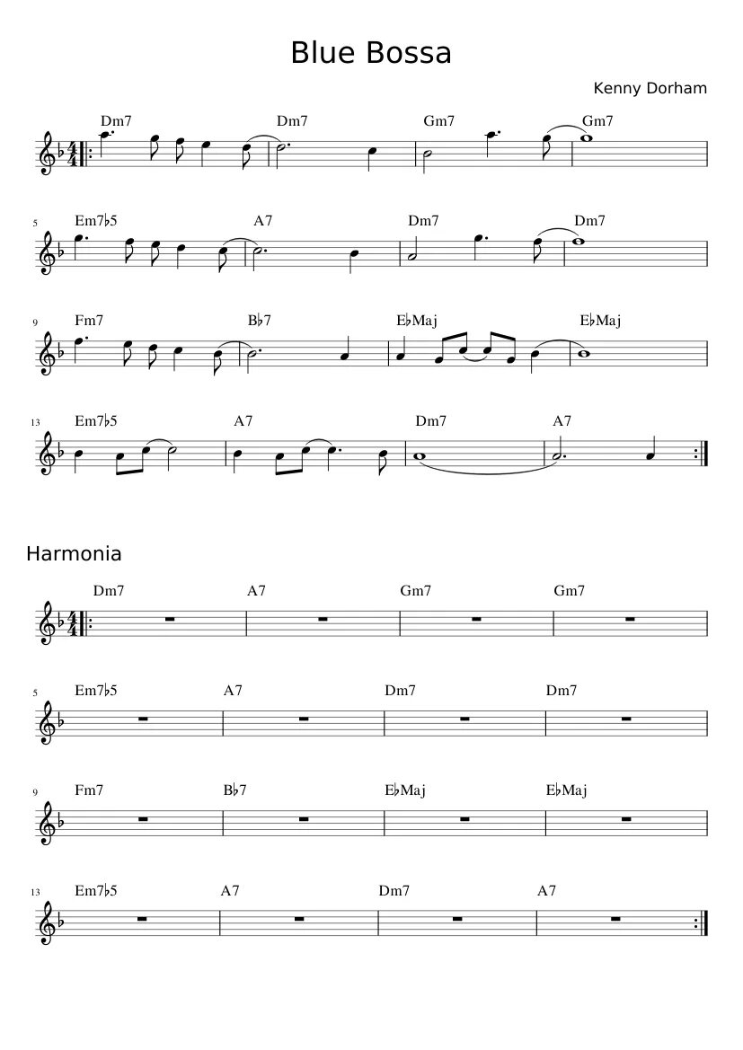 Blue bossa in bb. Kenny dorham blue bossa. Blue bossa ноты для саксофона. Blue bossa. Blue bossa sheet music.