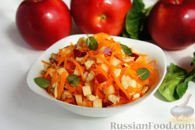 Яблоки салаты из овощей