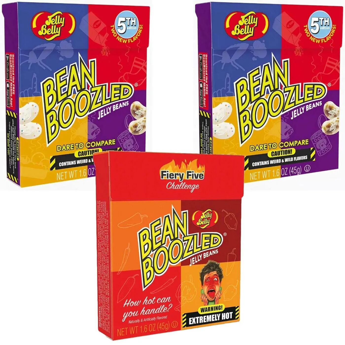 Bean boozled вкусы. Драже жевательное Jelly belly Bean Boozled Flaming Five ассорти 45гр. Ассорти Bean Boozled" Jelly belly. Вкусы конфет Bean Boozled. Конфеты Бин Бузлд вкусы.