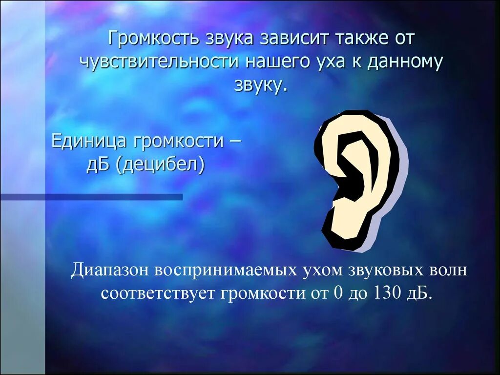 Дай звук быстрее. Громкость звука зависит от. Причина звука. Чувствительность уха к звукам ДБ. Чувствительность звука единица.