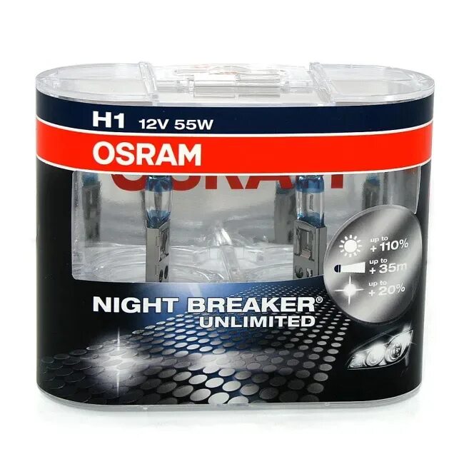 Osram Night Breaker Unlimited 110 h1. Лампа Osram Night Breaker h1. Лампы Осрам Найт брекер h1. Лампы Osram h1 Night Breaker 110 артикул.