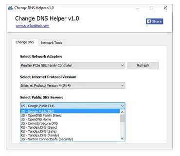 Change dns server