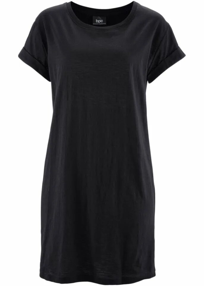 Футболка bpc bonprix collection. Платье черное Waikiki с коротким рукавом. Длинная футболка женская. Платье футболка.