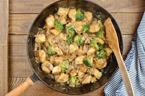 Жареные грибы с сыром