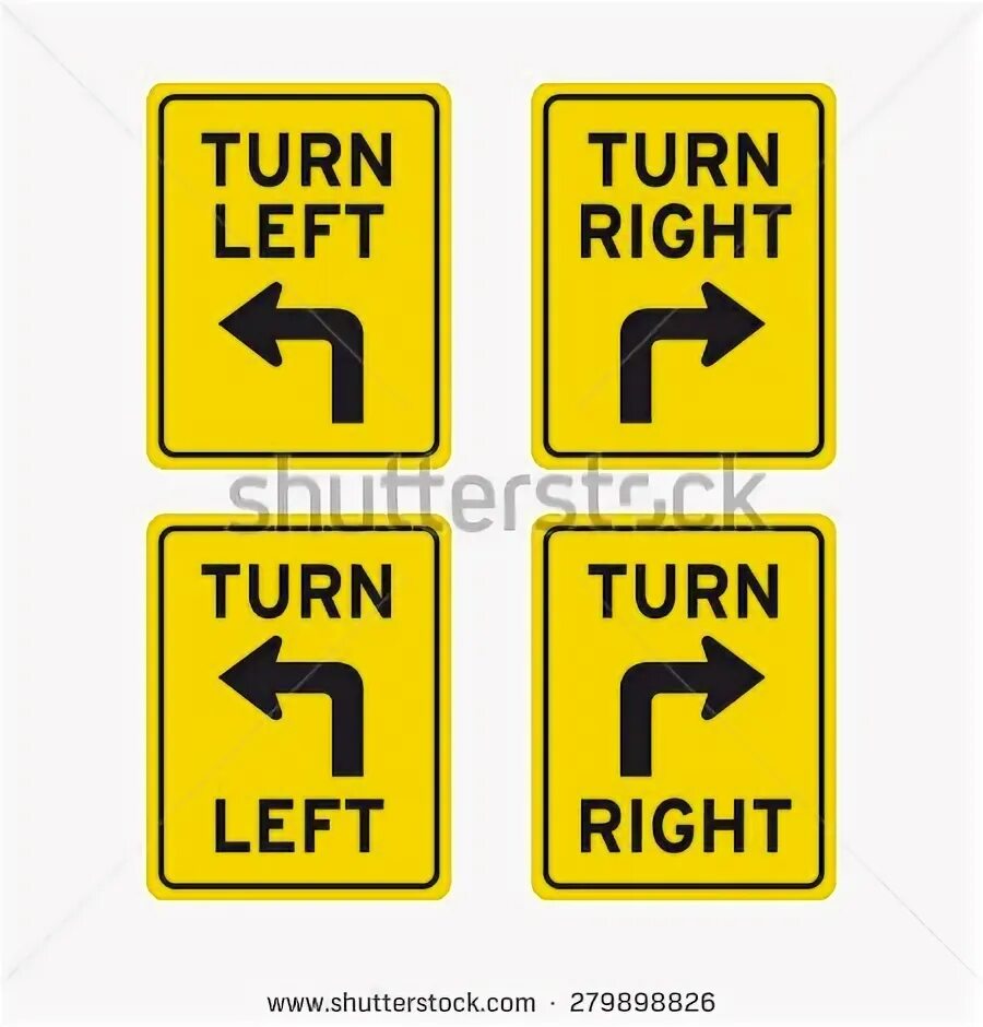 It is left. Turn left sign. turn left turn right.