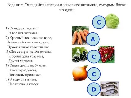 Загадка о питании для детей