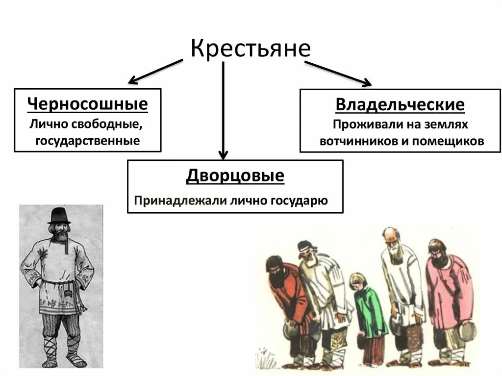 Охарактеризуйте основные категории крестьян на руси. Владельческие крестьяне в 16 веке Россия. Черносошные крестьяне в 16 веке. Черносошные крестьяне и владельческие крестьяне. Состав крестьян в России в XVI В схема.