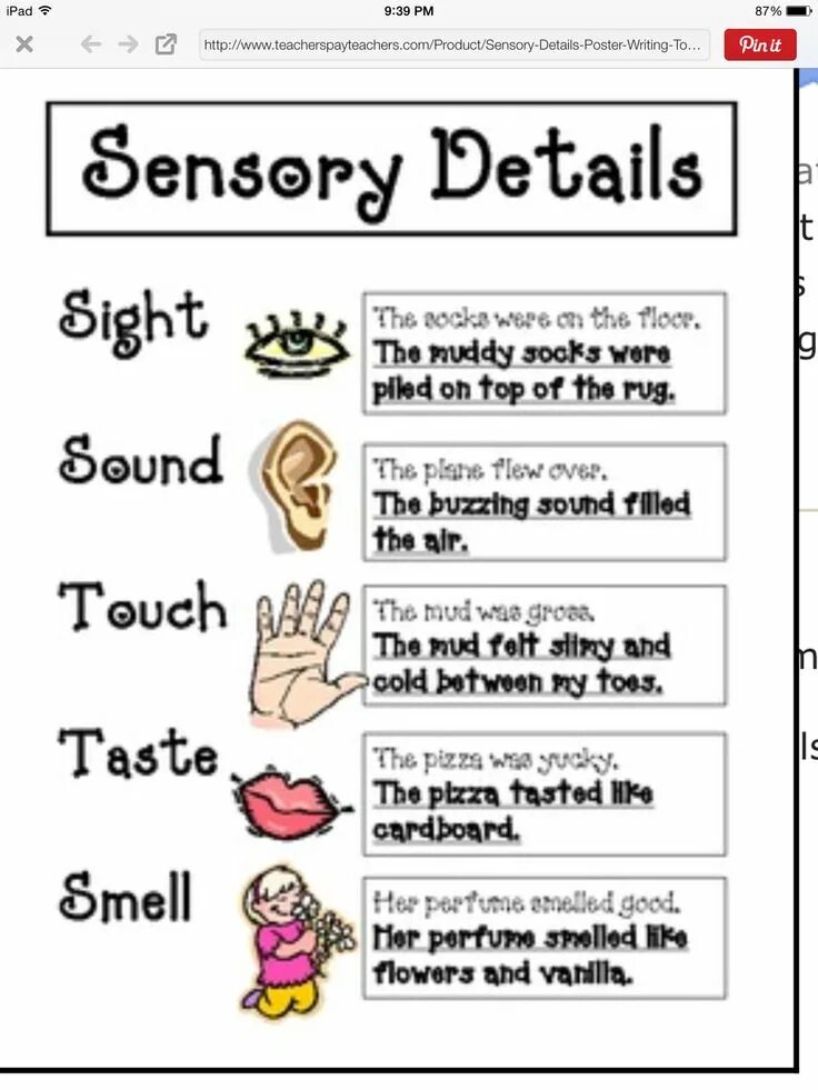 Go into detail. Sensory details. sensory words taste. sensory pleasure надпись для печати. descriptive details.