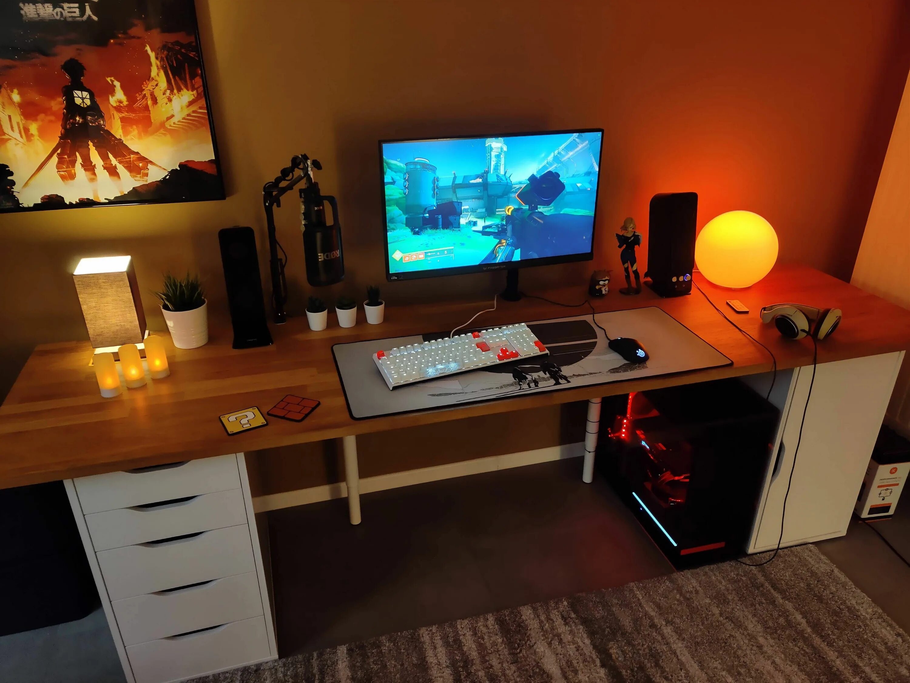 Рабочее место геймера. Cozy gaming. Cozy gaming. Cozy gaming. Компьютерный стол для студии звукозаписи.