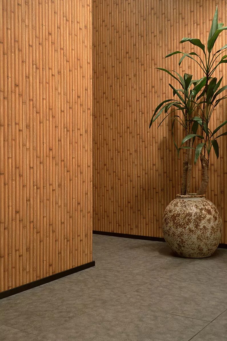 Отделать стены в прихожей кроме обоев. Отделочные материалы для стен. Бамбуковое полотно для стен в интерьере. Бамбуковые панели для стен. Отделка стен бамбуком.