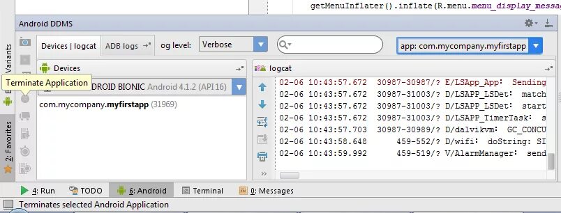 Application terminate c