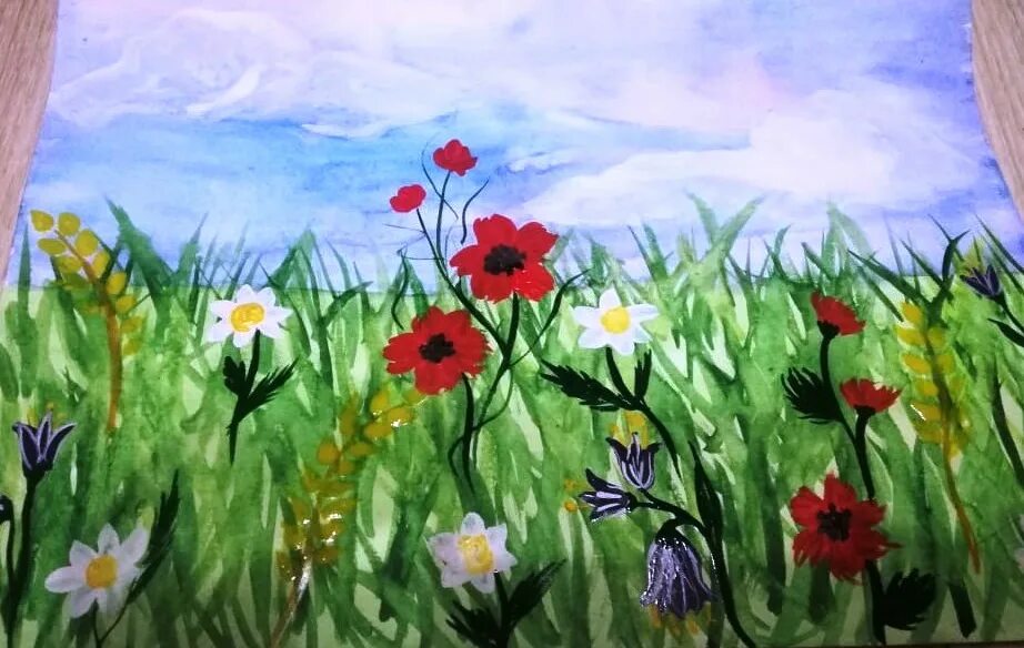 Нарисовать луг 1 класс окружающий. Весенние цветы на лугу красками. Цветной луг для детей. Изо природа луг. Рисование с детьми 5-6 лет луг.