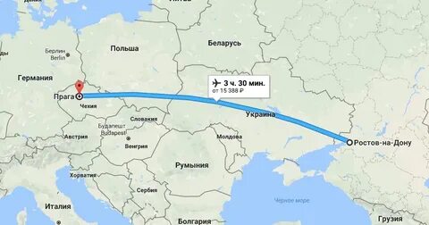 Сколько лететь в прагу