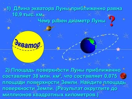 Длина луны